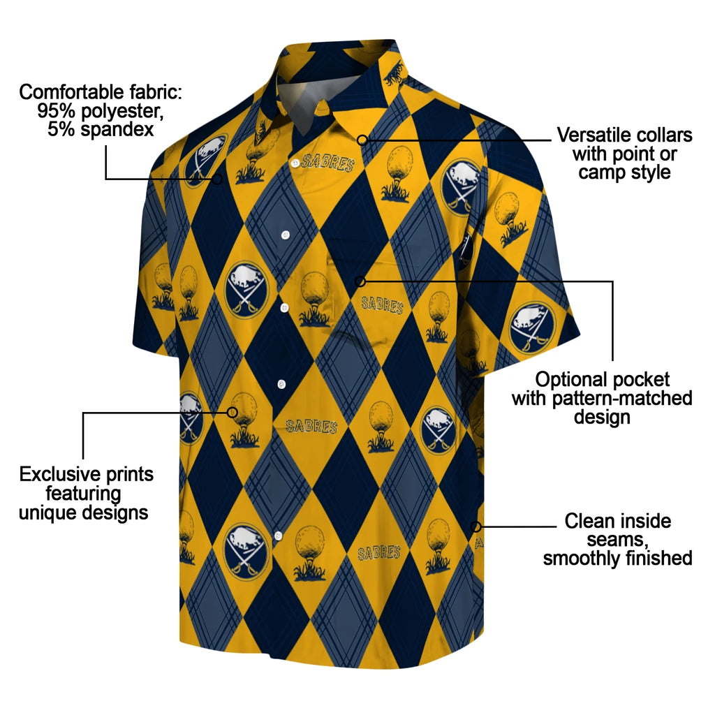 Buffalo Sabres Hawaiian Shirt - Golfing Plaid – Moonbestprint
