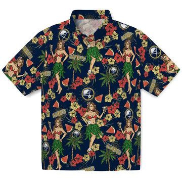 Buffalo Sabres Hawaiian Shirt - Hawaiian Girls Design – Moonbestprint