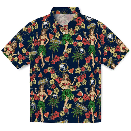 Buffalo Sabres Hawaiian Shirt - Hawaiian Girls Design – Moonbestprint