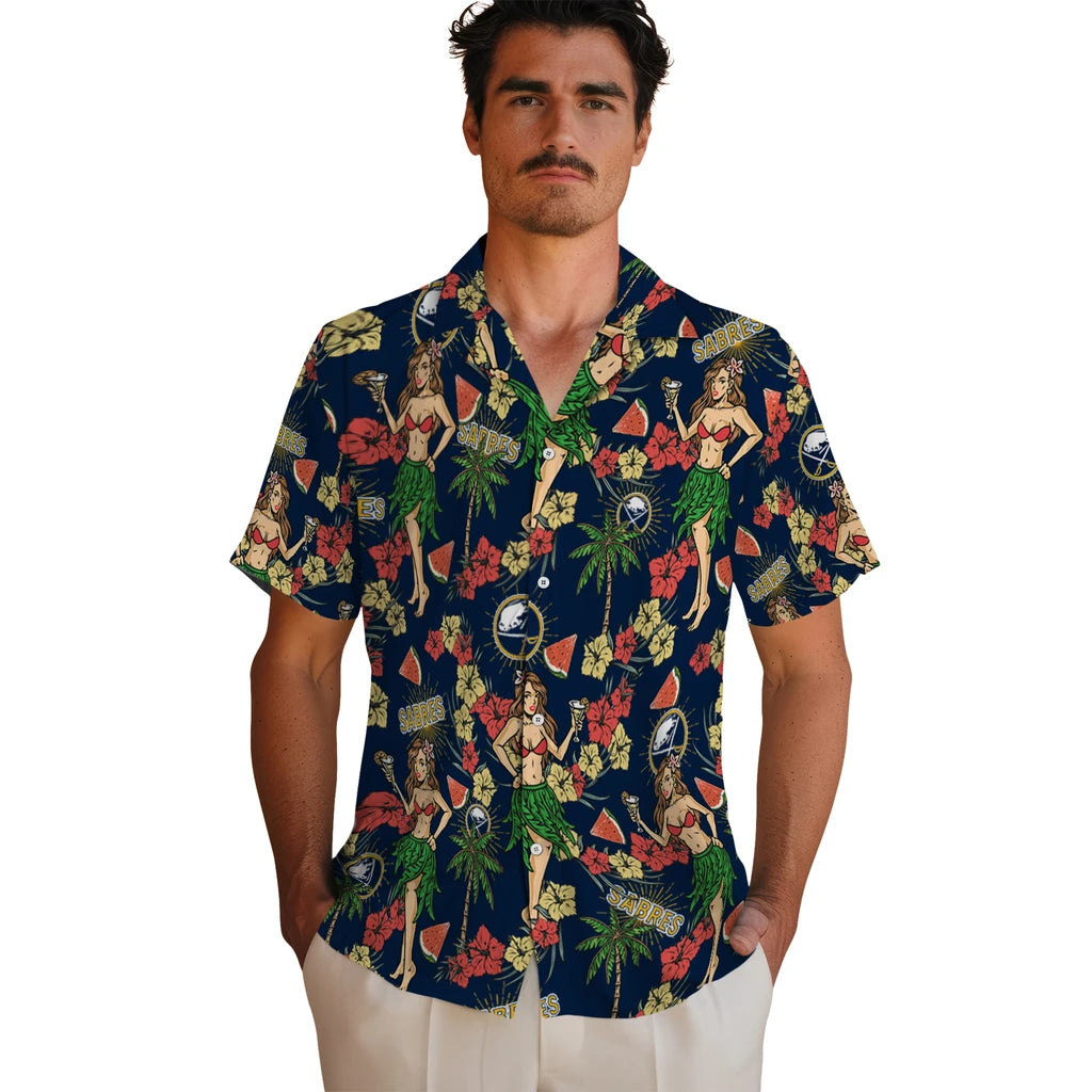 Buffalo Sabres Hawaiian Shirt - Hawaiian Girls Design – Moonbestprint