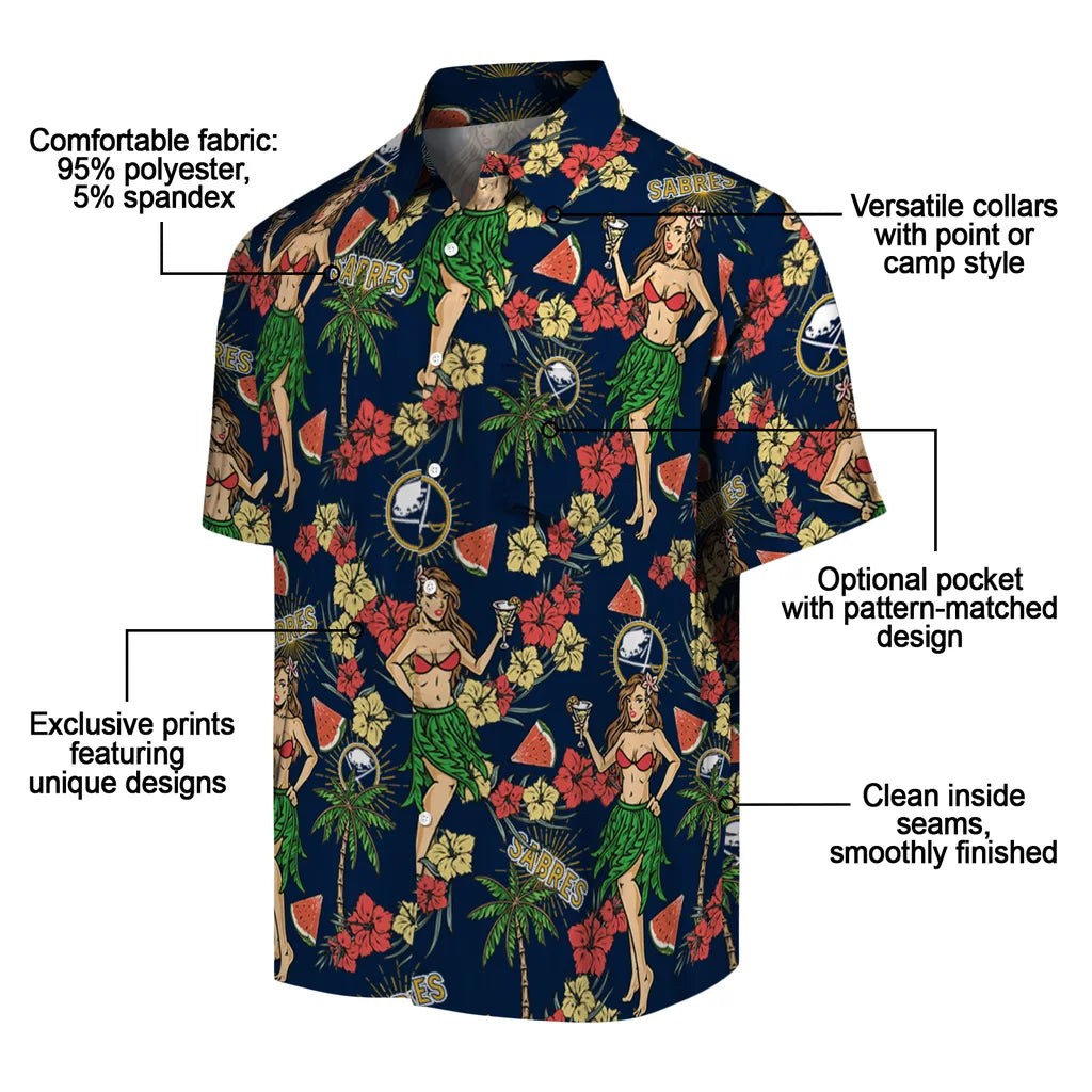 Buffalo Sabres Hawaiian Shirt - Hawaiian Girls Design – Moonbestprint