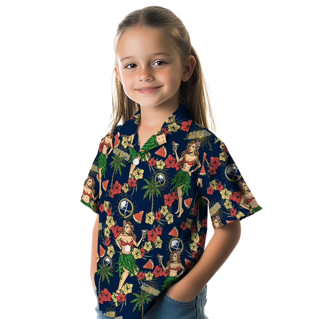 Buffalo Sabres Hawaiian Shirt - Hawaiian Girls Design – Moonbestprint