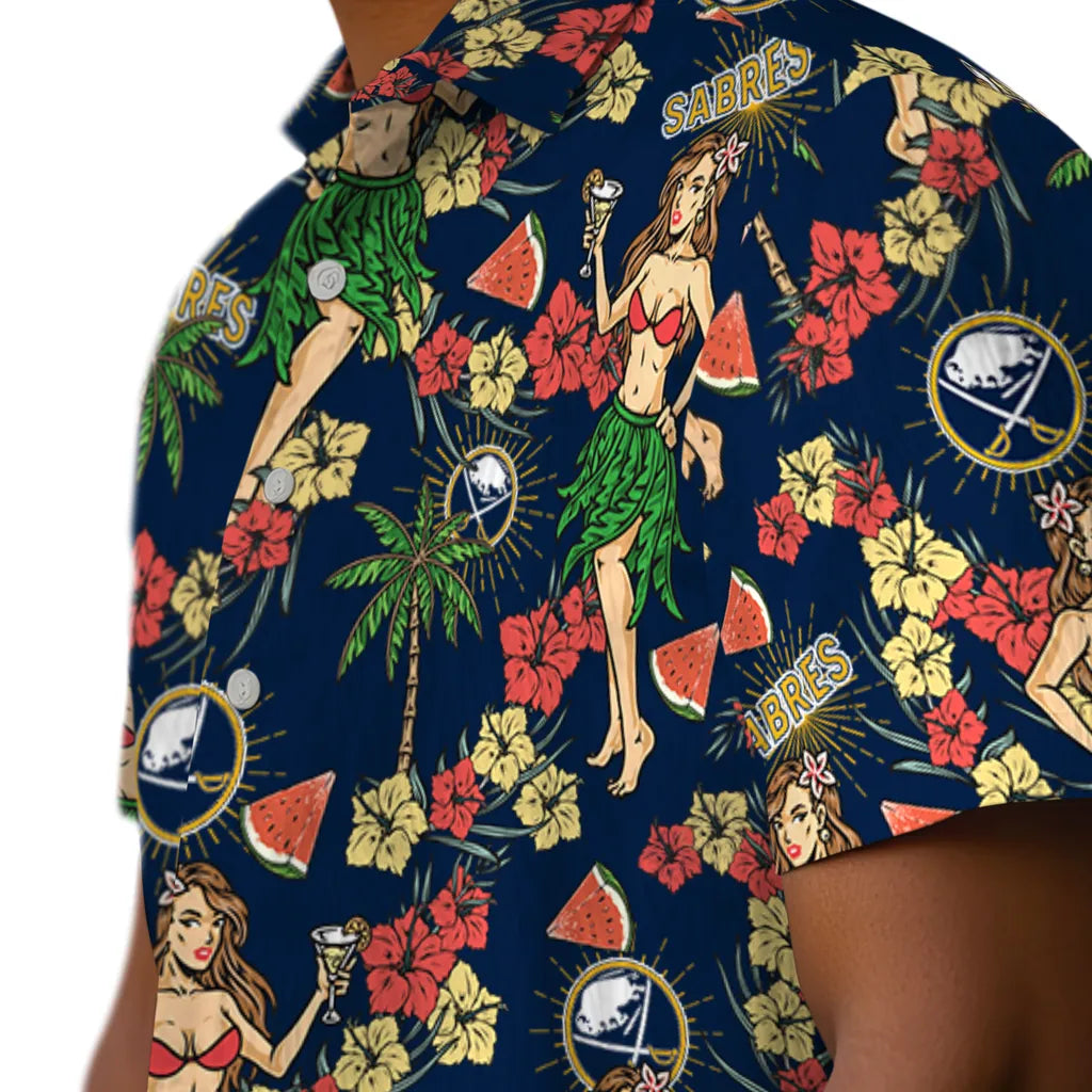Buffalo Sabres Hawaiian Shirt - Hawaiian Girls Design – Moonbestprint