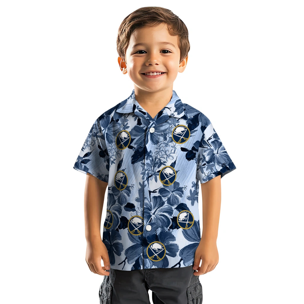 Buffalo Sabres Hawaiian Shirt - Hibiscus Arrangement – Moonbestprint