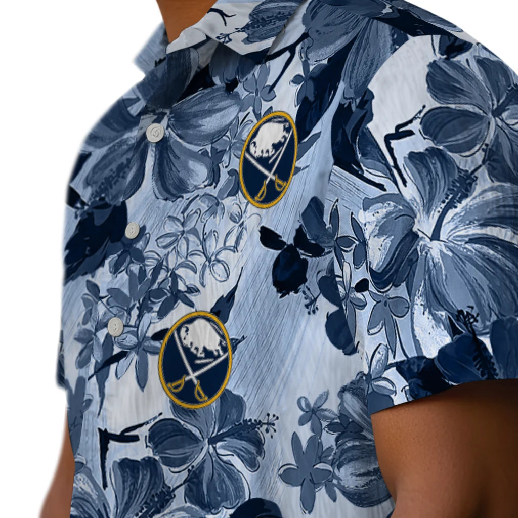 Buffalo Sabres Hawaiian Shirt - Hibiscus Arrangement – Moonbestprint