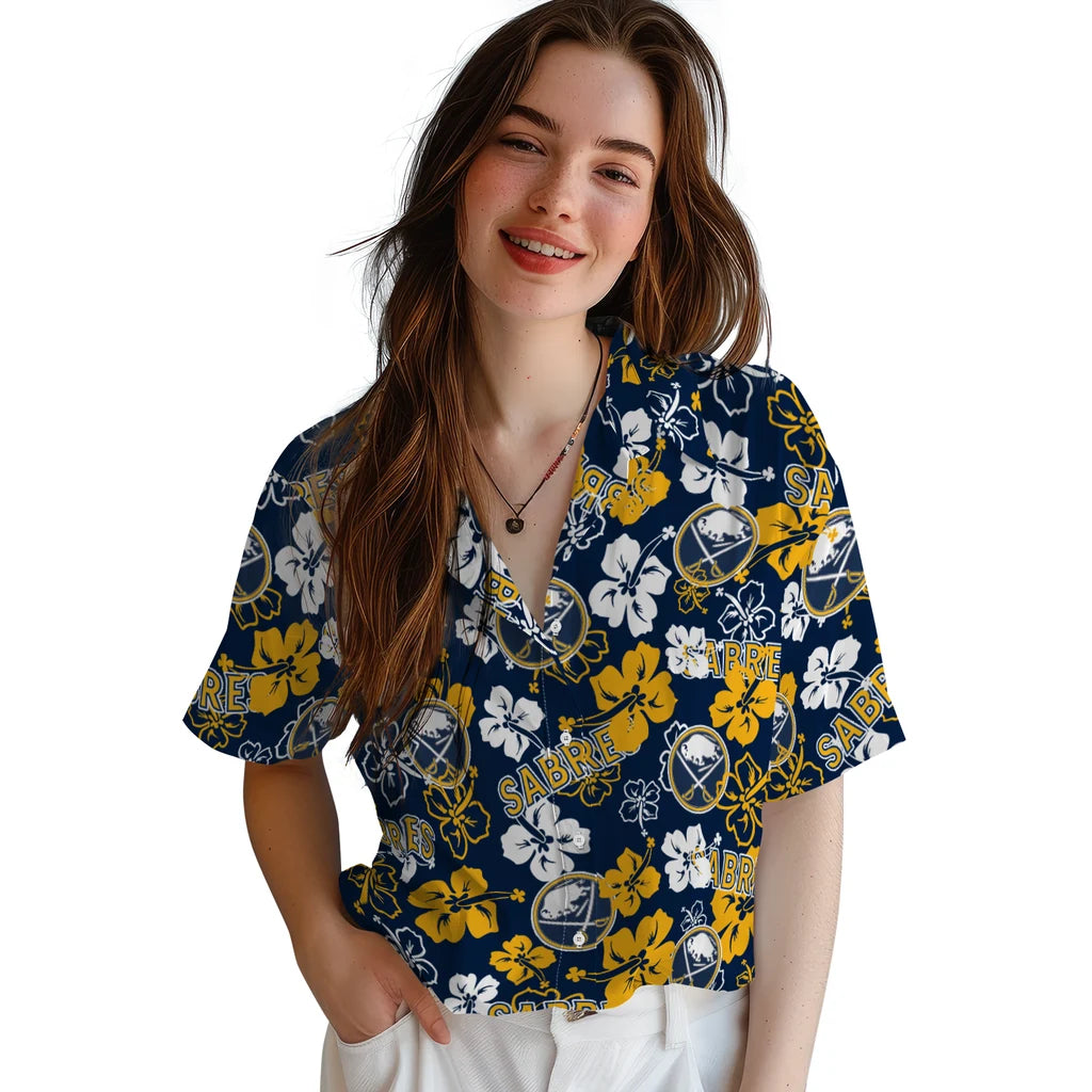Buffalo Sabres Hibiscus Bloom Hawaiian Shirt – Moonbestprint