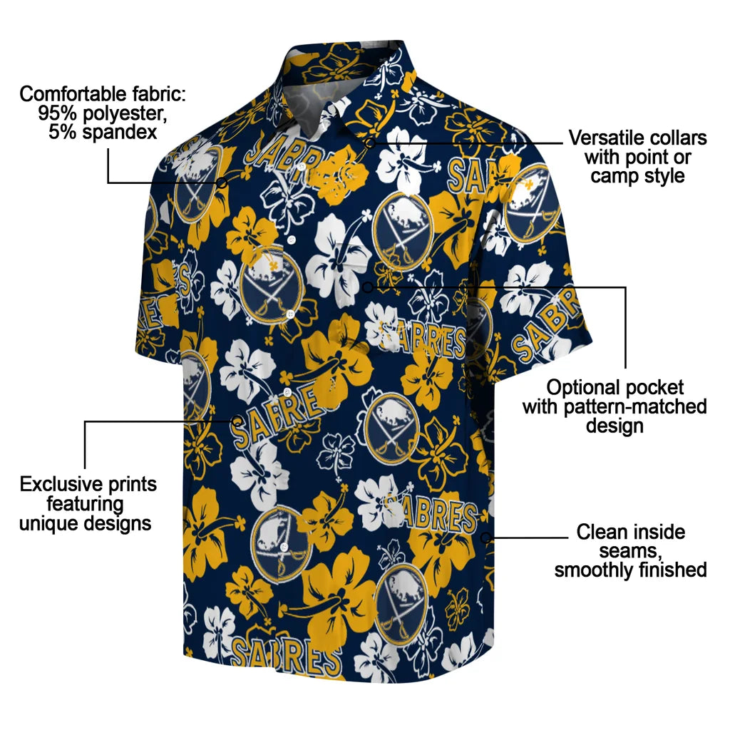 Buffalo Sabres Hibiscus Bloom Hawaiian Shirt – Moonbestprint
