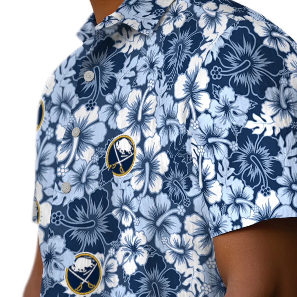 Buffalo Sabres Hawaiian Shirt - Hibiscus Blooms – Moonbestprint