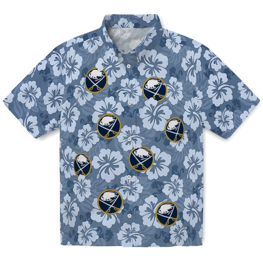 Buffalo Sabres Hawaiian Shirt - Hibiscus Cluster - Moonbestprint