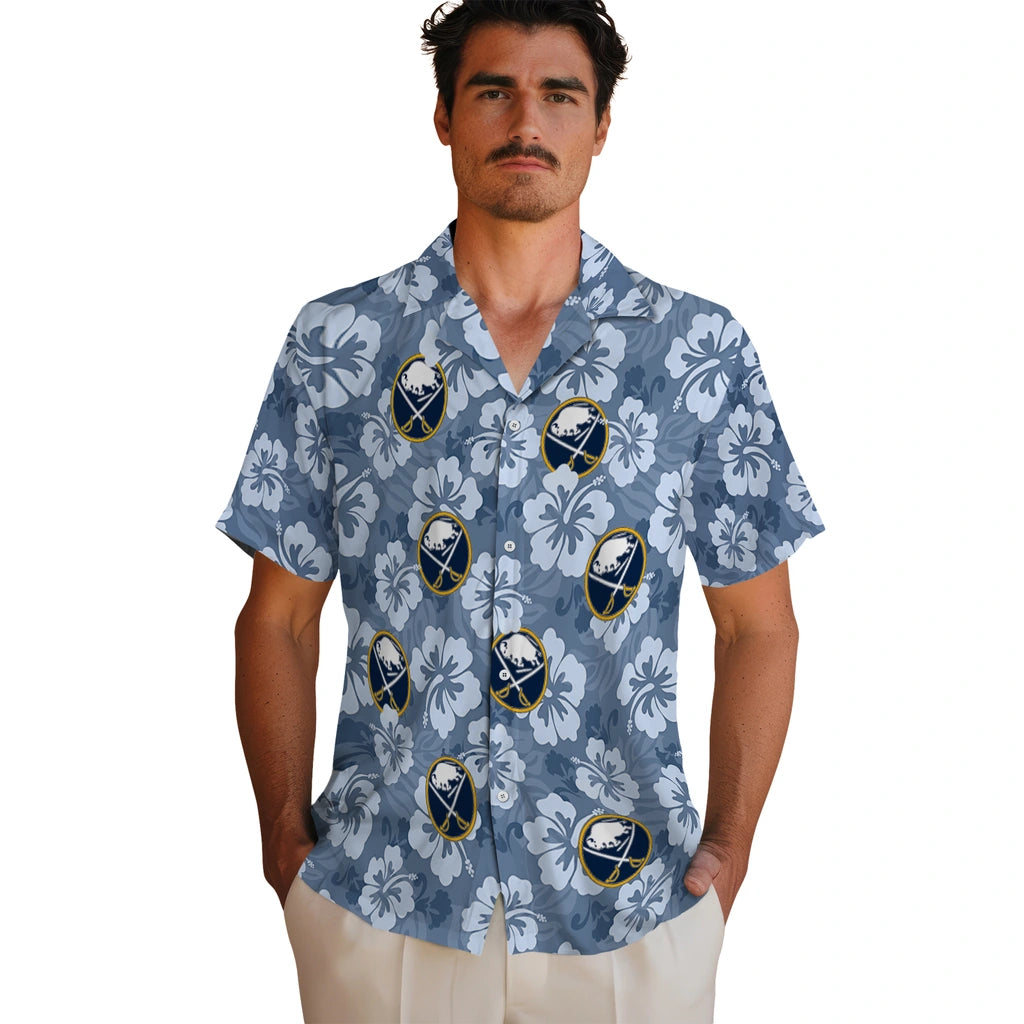 Buffalo Sabres Hawaiian Shirt - Hibiscus Cluster – Moonbestprint