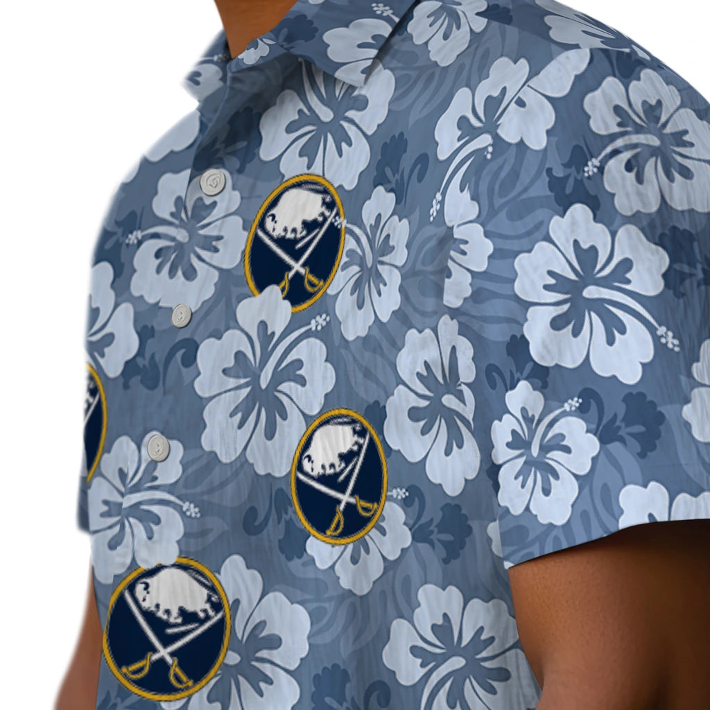 Buffalo Sabres Hawaiian Shirt - Hibiscus Cluster – Moonbestprint