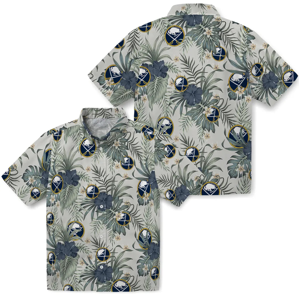 Buffalo Sabres Hawaiian Shirt - Hibiscus Designs – Moonbestprint