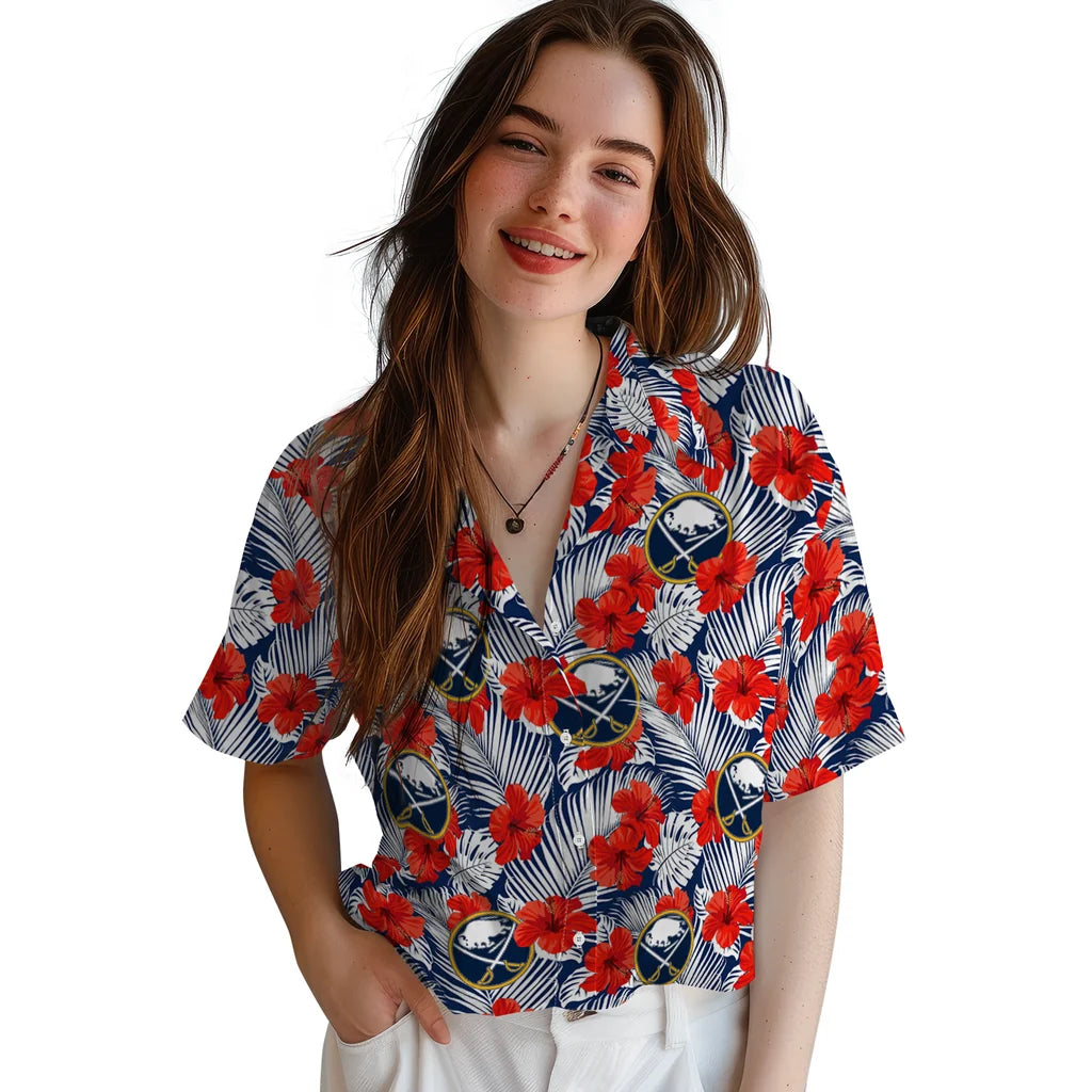 Buffalo Sabres Hawaiian Shirt - Hibiscus Fiesta – Moonbestprint