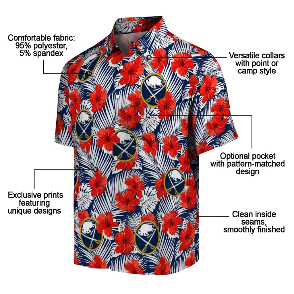 Buffalo Sabres Hawaiian Shirt - Hibiscus Fiesta – Moonbestprint