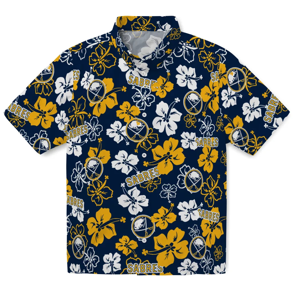 Buffalo Sabres Hawaiian Shirt - Hibiscus Flower Design – Moonbestprint