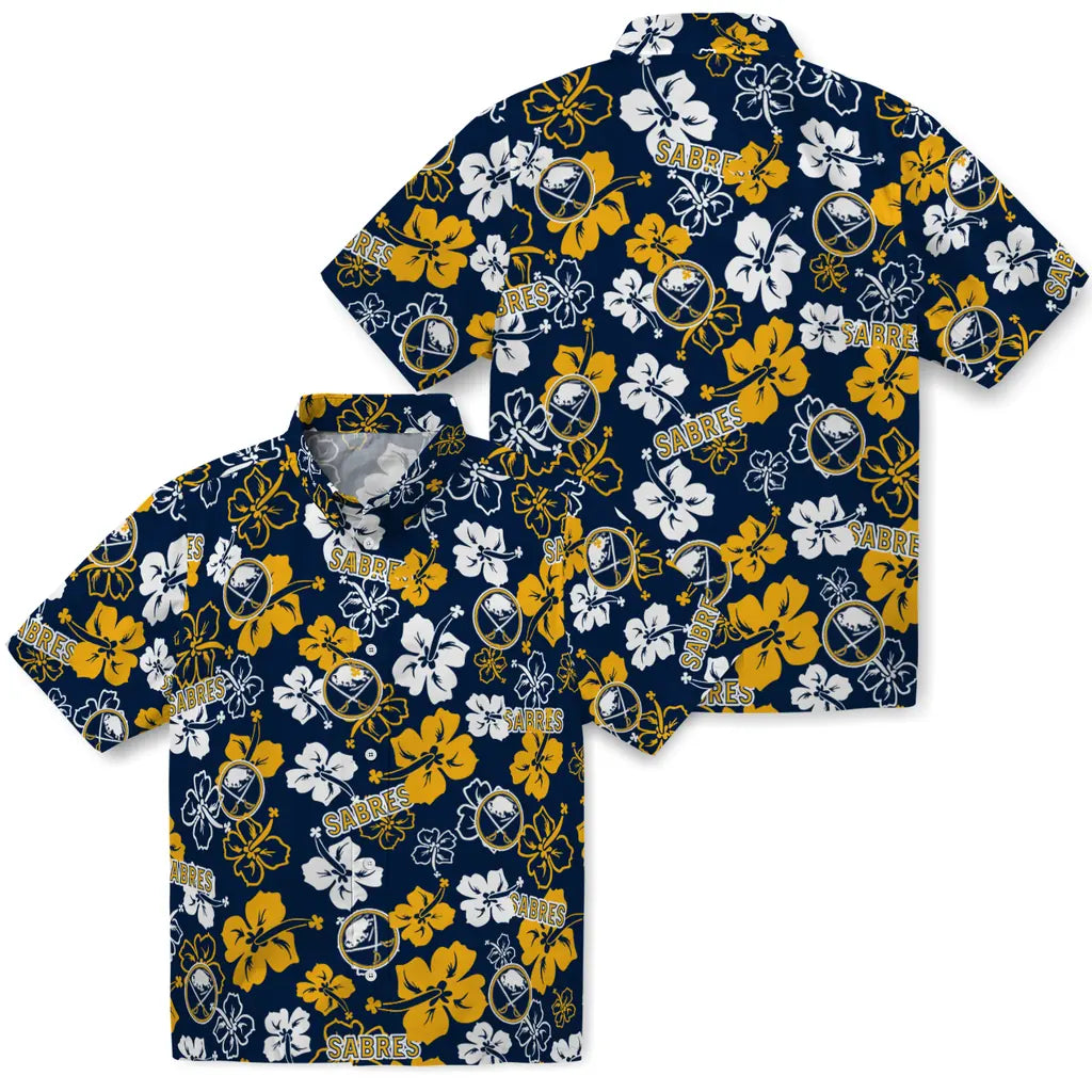Buffalo Sabres Hawaiian Shirt - Hibiscus Flower Design – Moonbestprint