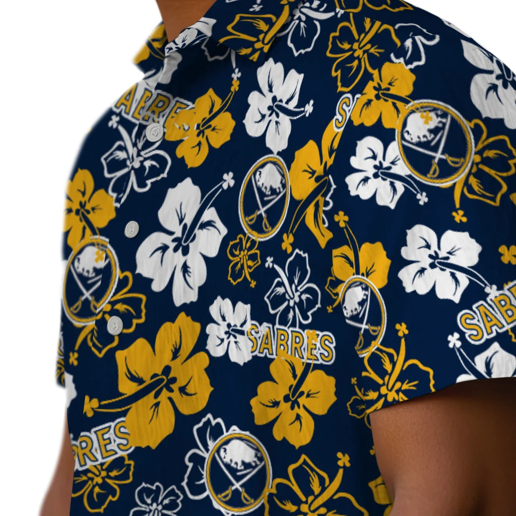 Buffalo Sabres Hawaiian Shirt - Hibiscus Flower Design – Moonbestprint