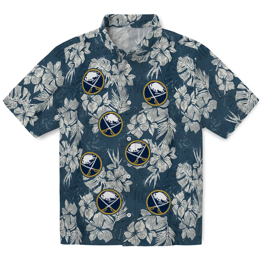 Buffalo Sabres Hawaiian Shirt - Hibiscus Flowers – Moonbestprint