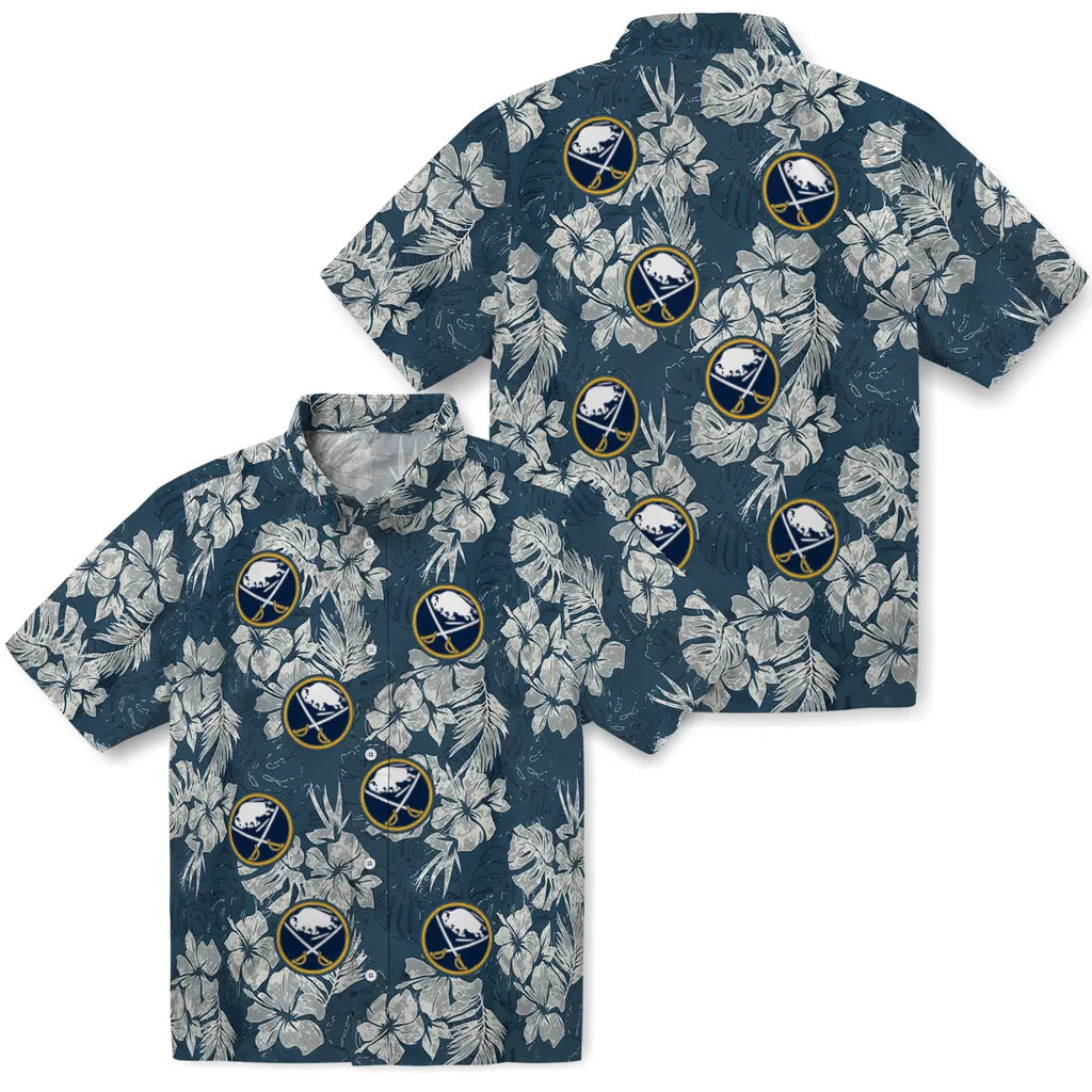 Buffalo Sabres Hawaiian Shirt - Hibiscus Flowers – Moonbestprint