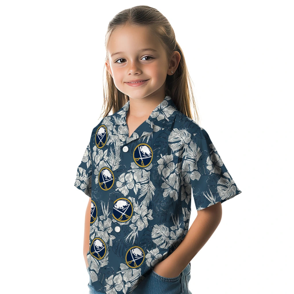 Buffalo Sabres Hawaiian Shirt - Hibiscus Flowers – Moonbestprint