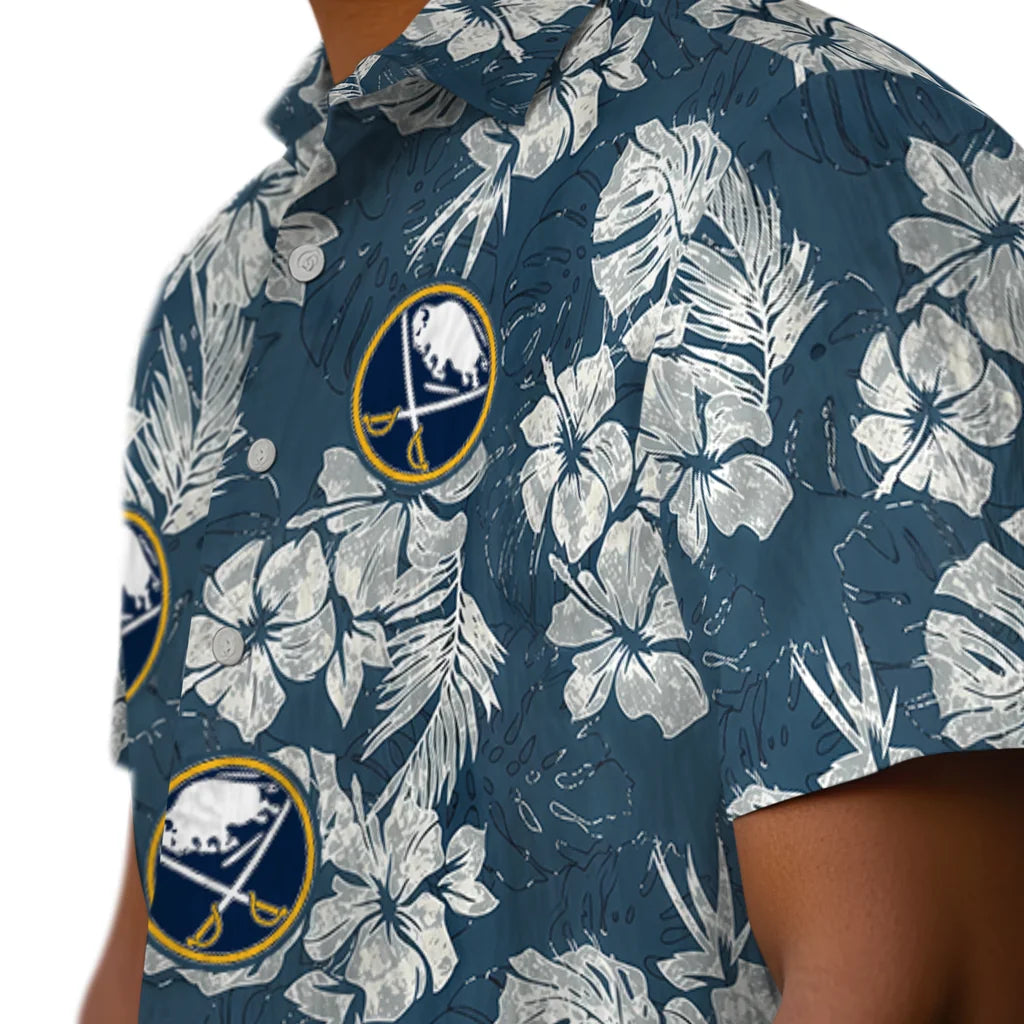Buffalo Sabres Hawaiian Shirt - Hibiscus Flowers – Moonbestprint