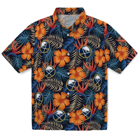 Buffalo Sabres Hawaiian Shirt - Hibiscus Foliage | Moonbestprint
