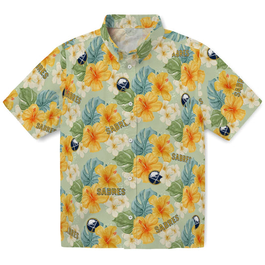 Buffalo Sabres Hawaiian Shirt - Hibiscus Mood | Moonbestprint
