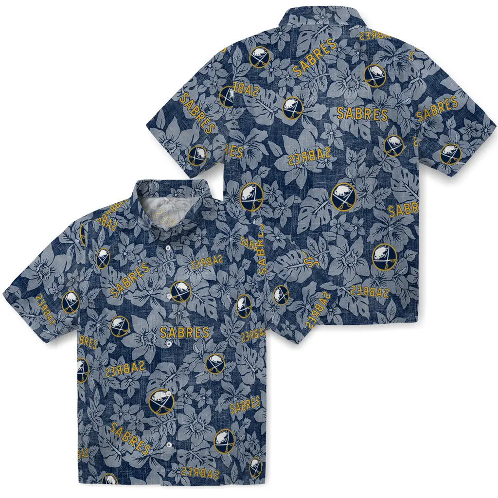 Buffalo Sabres Hawaiian Shirt - Hibiscus Oasis – Moonbestprint