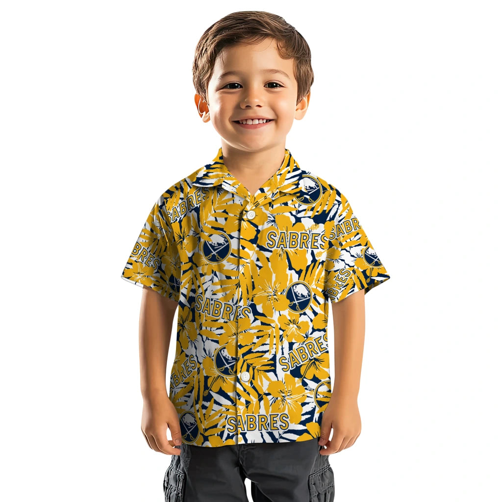 Buffalo Sabres Hawaiian Shirt - Hibiscus Overlay – Moonbestprint