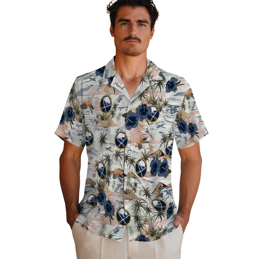 Buffalo Sabres Hawaiian Shirt - Hibiscus Seaside – Moonbestprint