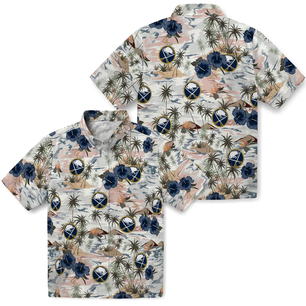 Buffalo Sabres Hawaiian Shirt - Hibiscus Seaside – Moonbestprint
