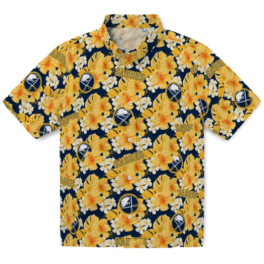 Buffalo Sabres Hawaiian Shirt - Hibiscus Tropics | Moonbestprint