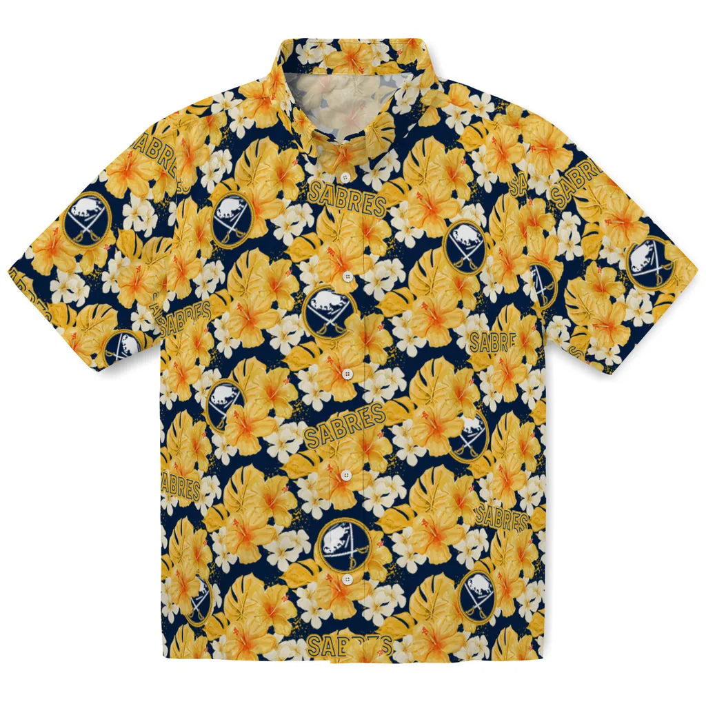 Buffalo Sabres Hawaiian Shirt - Hibiscus Tropics – Moonbestprint