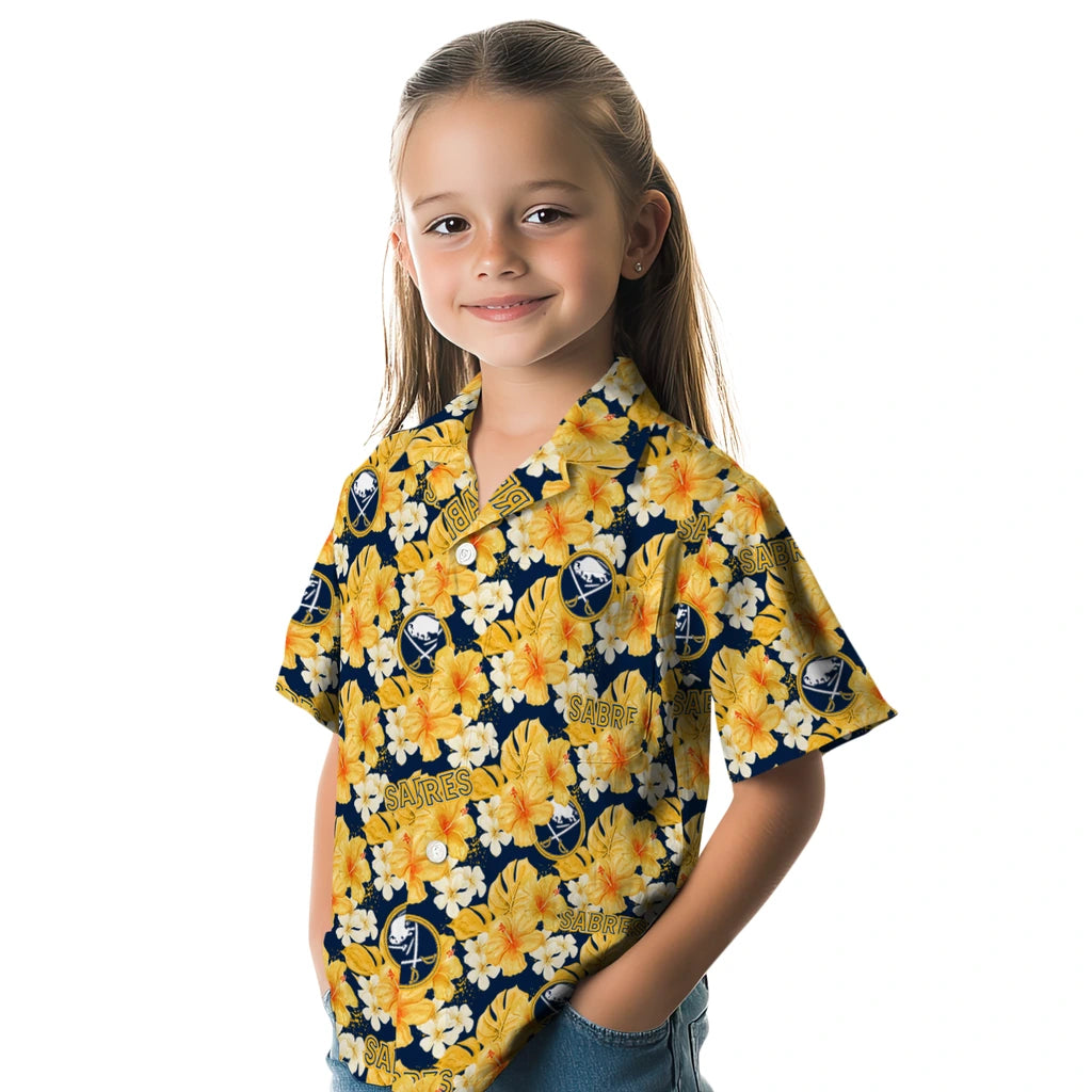 Buffalo Sabres Hawaiian Shirt - Hibiscus Tropics – Moonbestprint