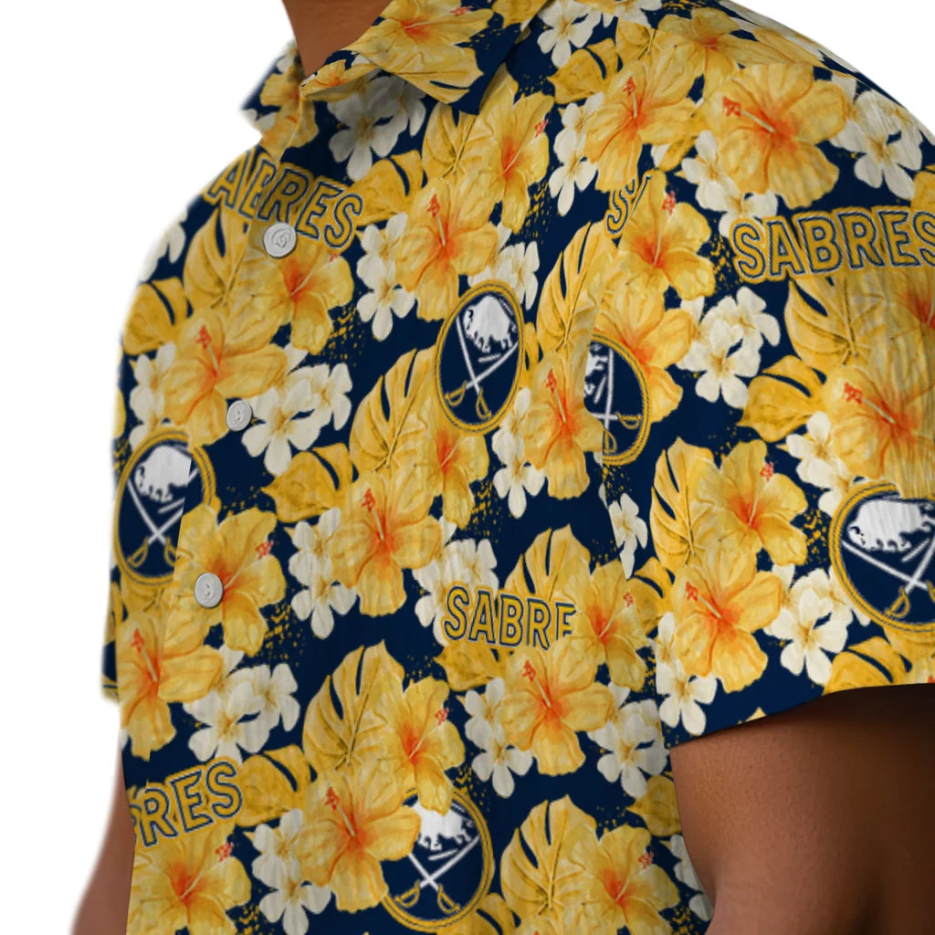 Buffalo Sabres Hawaiian Shirt - Hibiscus Tropics – Moonbestprint