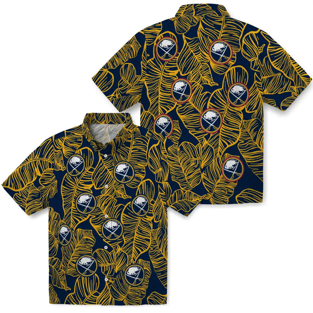 Buffalo Sabres Hawaiian Shirt - Leaf Outline – Moonbestprint