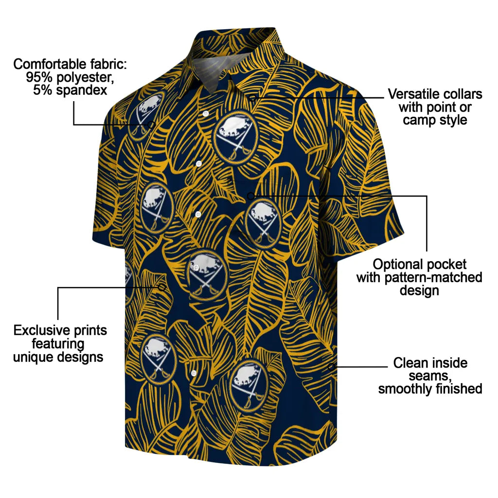 Buffalo Sabres Hawaiian Shirt - Leaf Outline – Moonbestprint