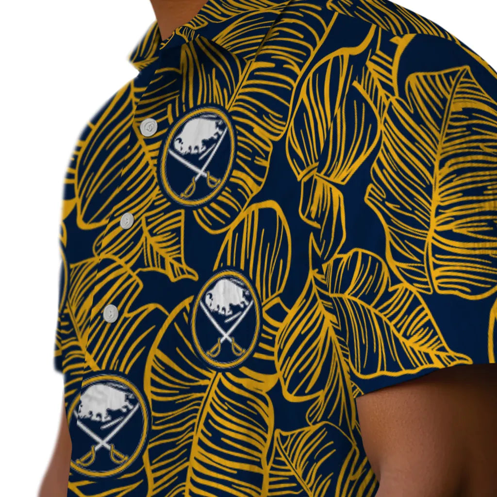 Buffalo Sabres Hawaiian Shirt - Leaf Outline – Moonbestprint