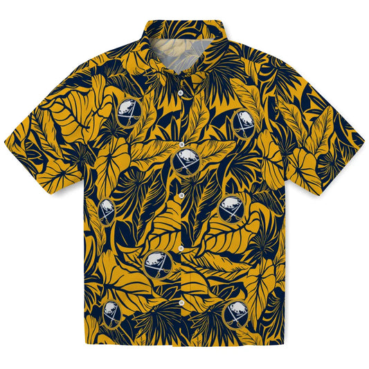 Buffalo Sabres Hawaiian Shirt - Monstera Layer - Moonbestprint
