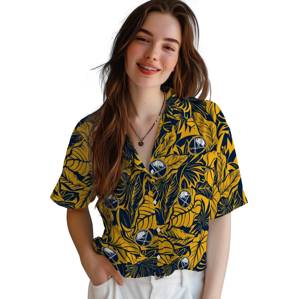 Buffalo Sabres Hawaiian Shirt - Monstera Layer – Moonbestprint