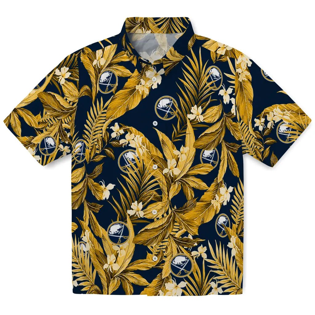 Buffalo Sabres Hawaiian Shirt - Palm Leaves – Moonbestprint