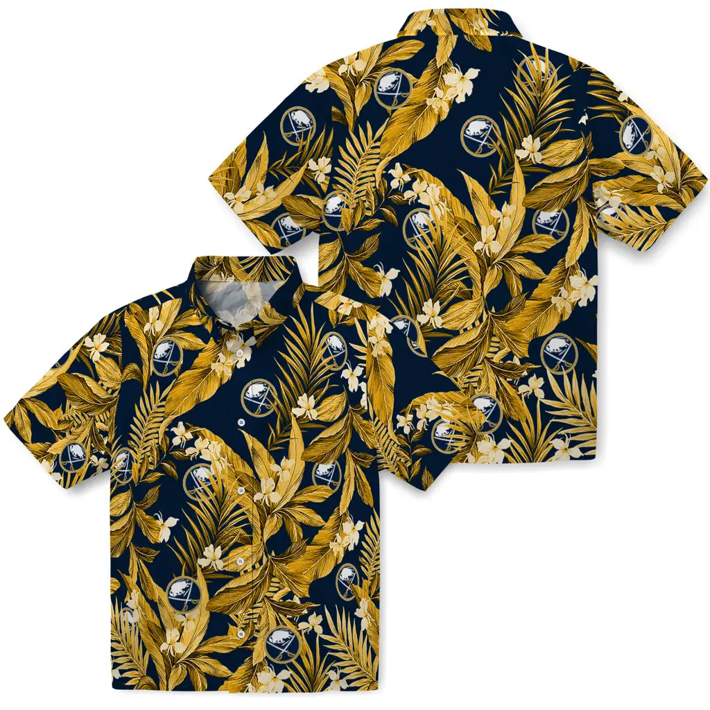 Buffalo Sabres Hawaiian Shirt - Palm Leaves – Moonbestprint