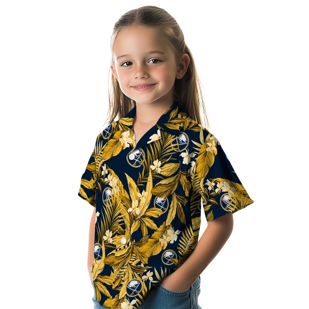 Buffalo Sabres Hawaiian Shirt - Palm Leaves – Moonbestprint