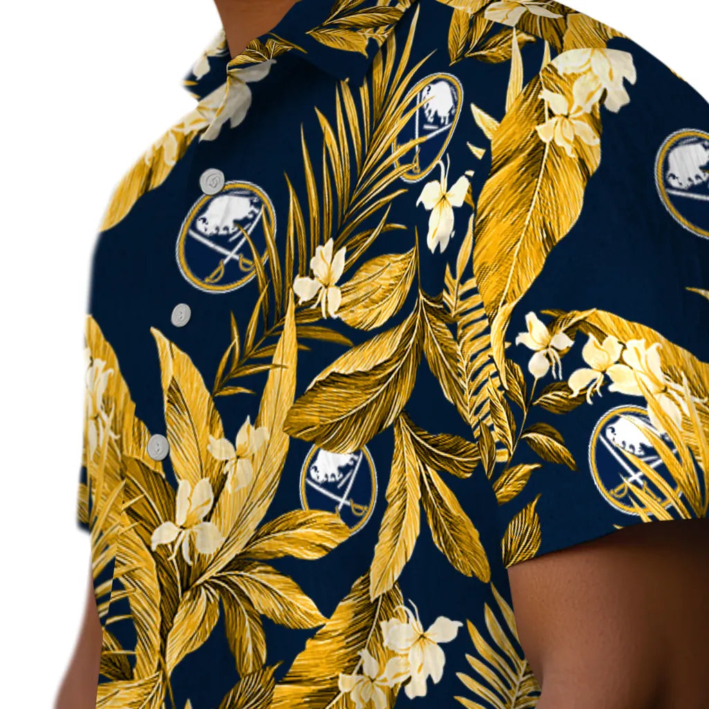 Buffalo Sabres Hawaiian Shirt - Palm Leaves – Moonbestprint