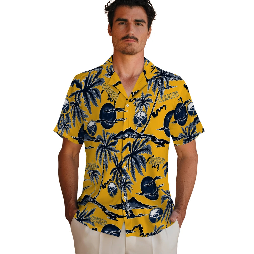 Buffalo Sabres Hawaiian Shirt - Palm Sunset – Moonbestprint
