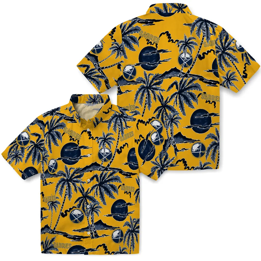 Buffalo Sabres Hawaiian Shirt - Palm Sunset – Moonbestprint