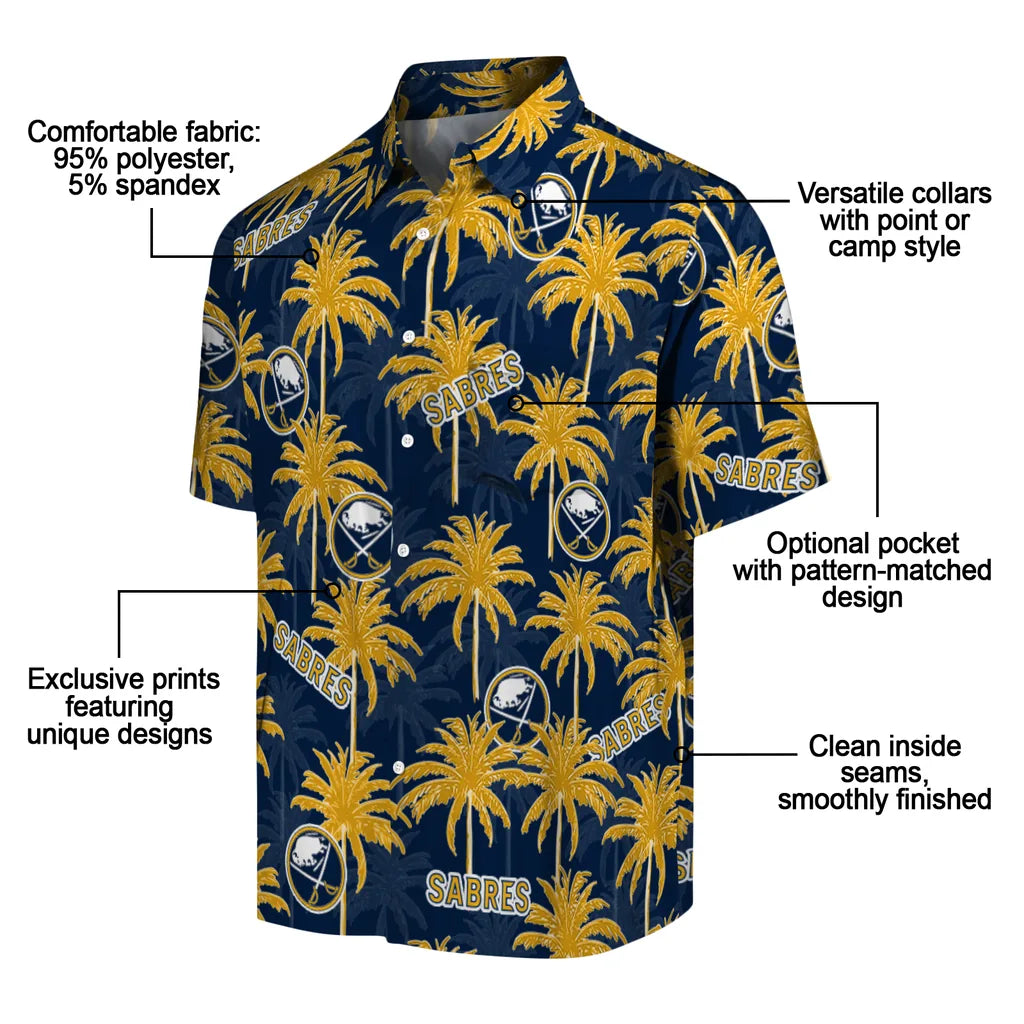 Buffalo Sabres Hawaiian Shirt - Palm Tree Motif – Moonbestprint