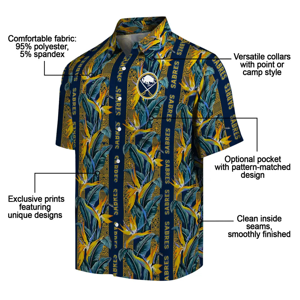 Buffalo Sabres Hawaiian Shirt - Paradise Vines - Moonbestprint