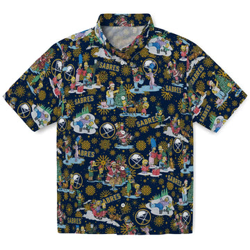 Buffalo Sabres Hawaiian Shirt - Simpsons Christmas – Moonbestprint
