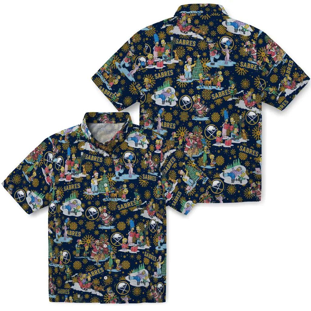 Buffalo Sabres Hawaiian Shirt - Simpsons Christmas – Moonbestprint